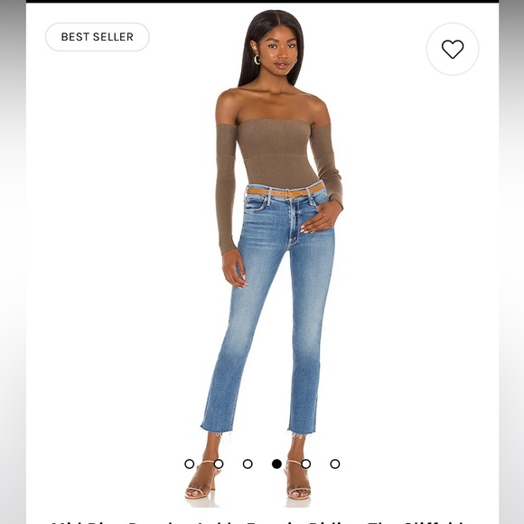 Mother Jeans. Mid Rise Dazzler Ankle Fray in Reading By The Pool. Size 32 - Picture 6 of 10